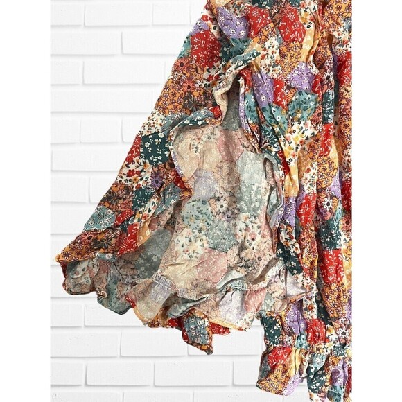 Willow + Root Women's X-large Long Sleeve Blouse Off the Shoulder Boho‎ Floral - Picture 6 of 9